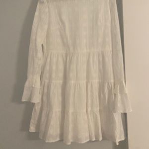 White dress with bell sleeves